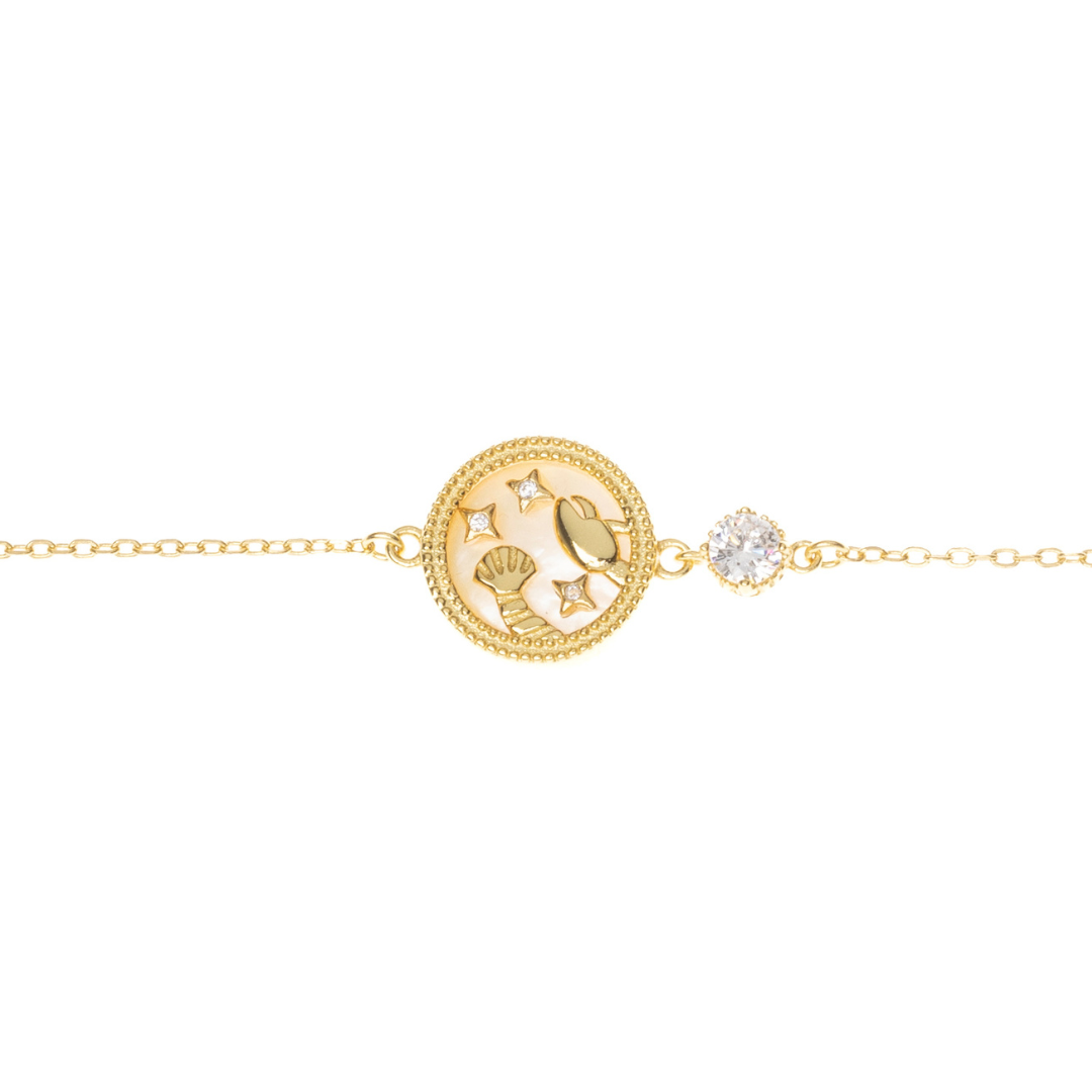 Emotional and nurturing. This bracelet captures Cancer’s gentle strength with soft, dreamy tones—made for hearts that feel deeply and protect fiercely.